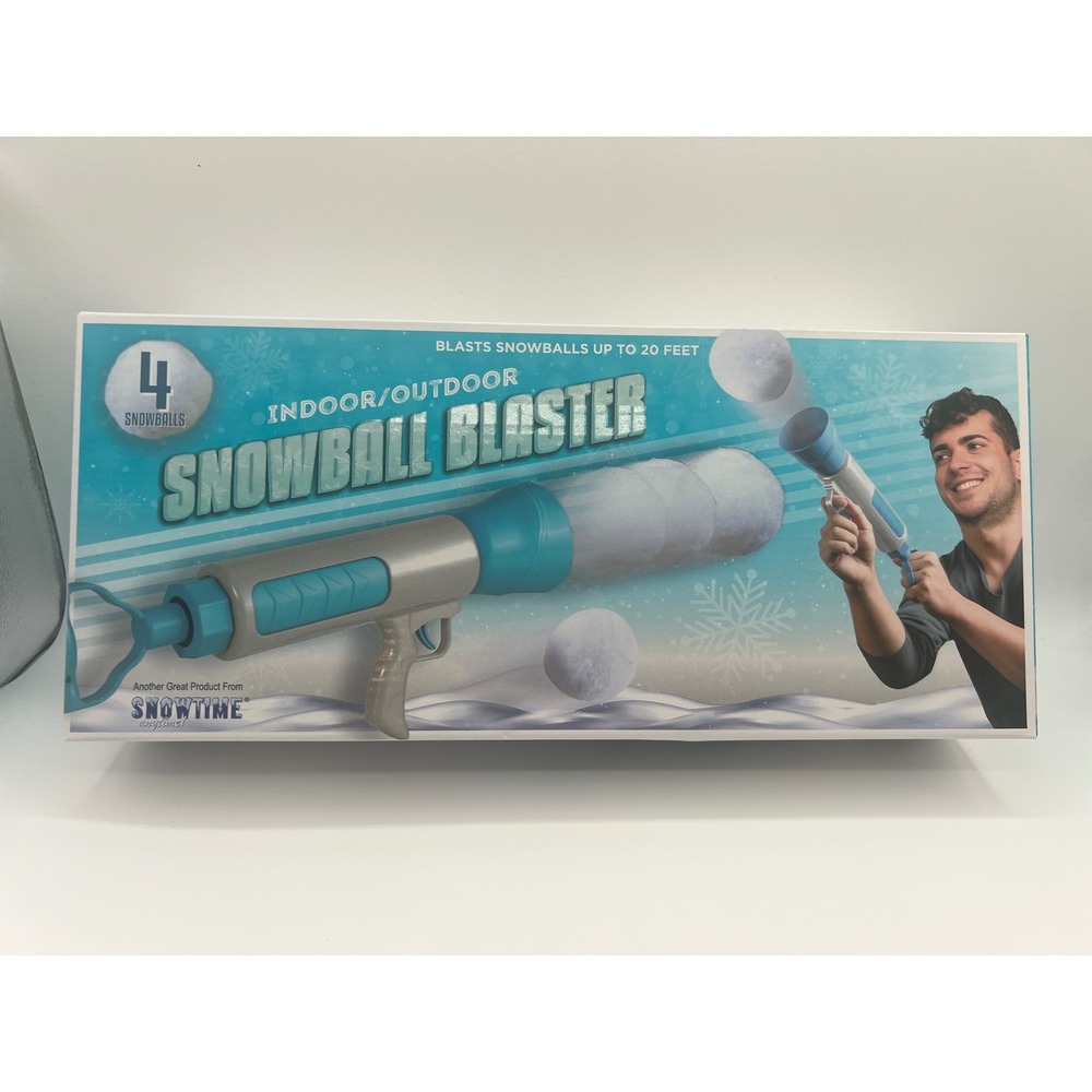 Snowtime Indoor Outdoor Snowball Blaster Toy with 4 Soft Snowballs SM-59756